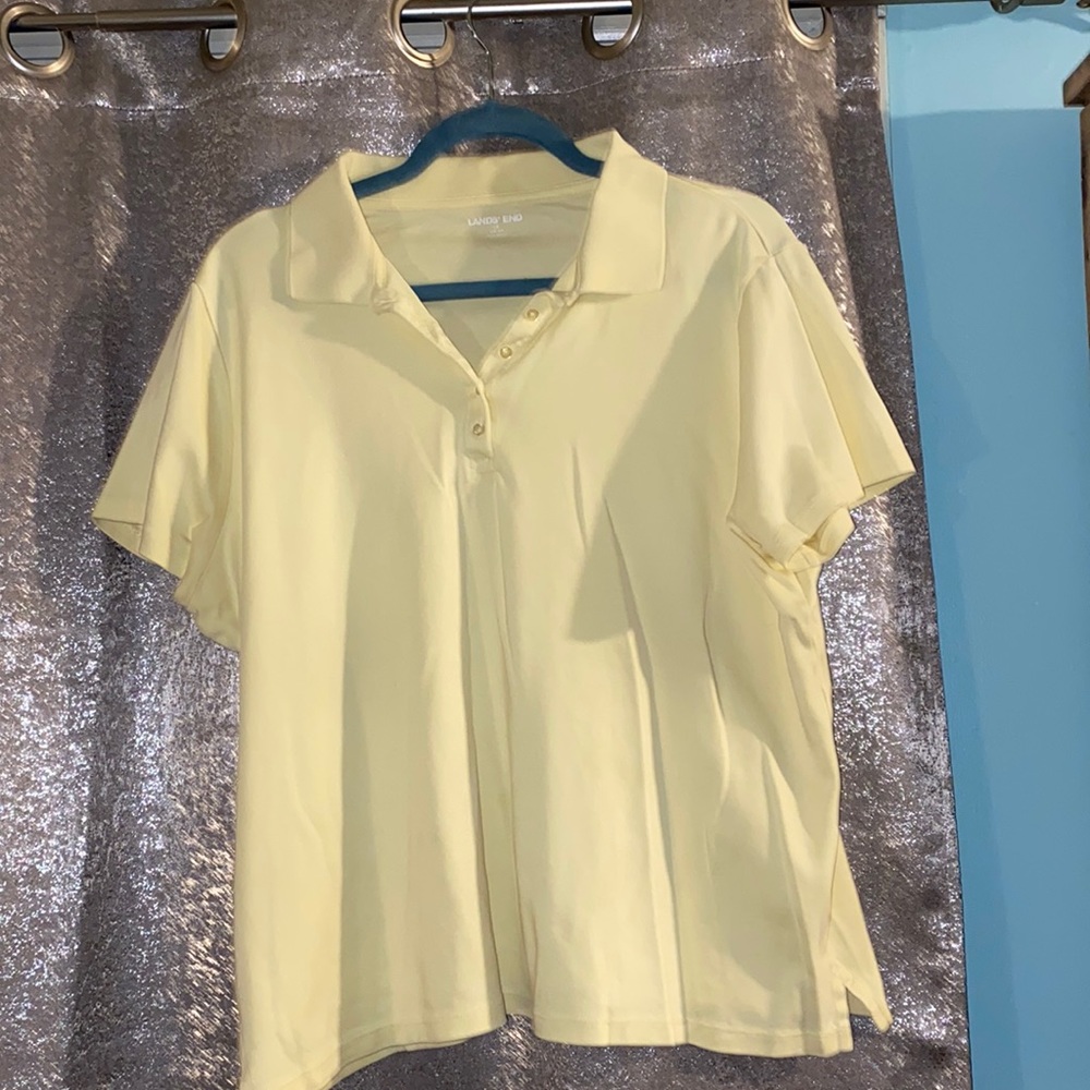 Yellow, Lands End, polo, 1X